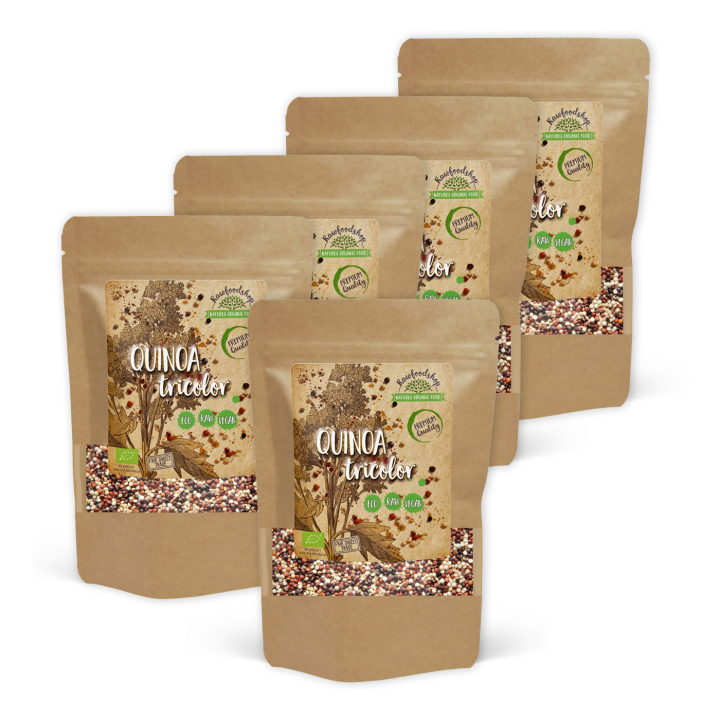 Quinoa Tre farger ØKO 1kg x 5 pakker i gruppen Råvarer & Drikke / Helsekost / Frø hos Rawfoodshop Scandinavia AB (101872-SET5)