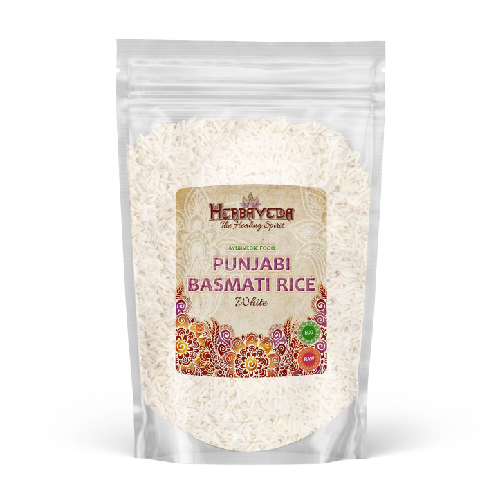 Basmatiris Punjabi hvit ØKO 500g i gruppen Råvarer & Drikke / Spiskammer / Ris og bygg hos Rawfoodshop Scandinavia AB (116020)