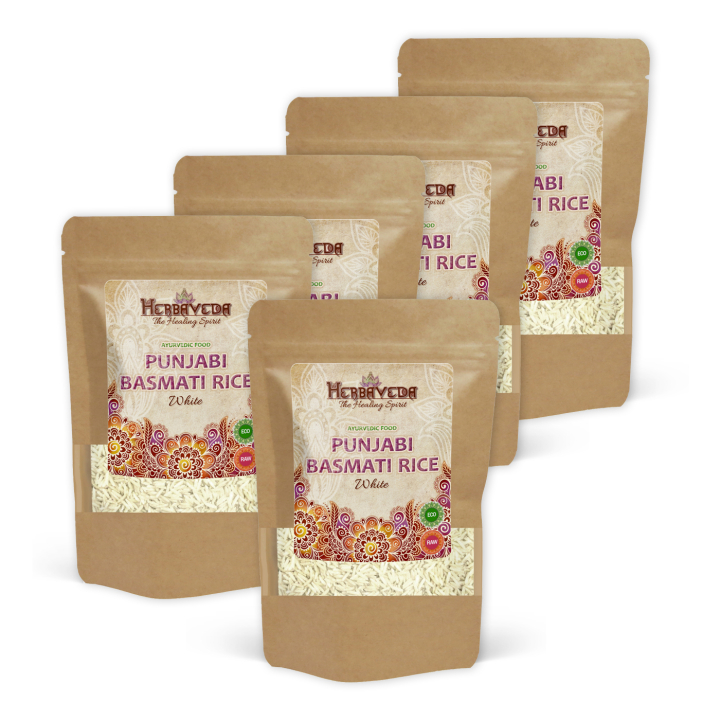 Basmatiris Punjabi hvit ØKO 1kg x 5 pakker i gruppen Råvarer & Drikke / Spiskammer / Ris og bygg hos Rawfoodshop Scandinavia AB (1160201-SET5)