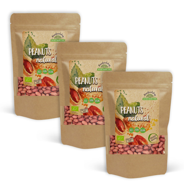 Peanøtter Premium RAW ØKO 1kg x 3 pakker i gruppen Råvarer & Drikke / Nøtter / Peanøtter hos Rawfoodshop Scandinavia AB (1725001-SET3)