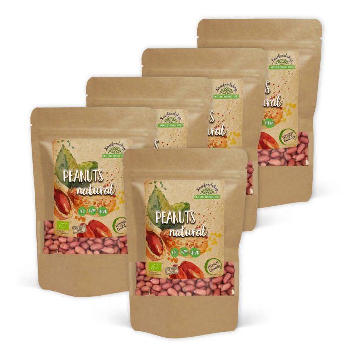 Peanøtter Premium RAW ØKO 1kg x 5 pakker i gruppen Råvarer & Drikke / Nøtter / Peanøtter hos Rawfoodshop Scandinavia AB (1725001-SET5)