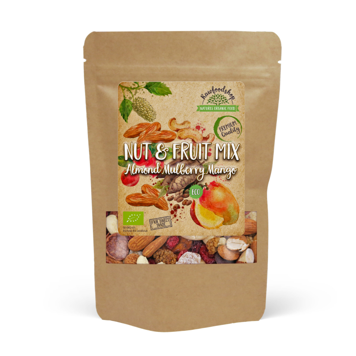 Nøtt- & Fruktmix Mandel Morbær Mango ØKO 200g i gruppen Råvarer & Drikke / Godteri og sjokolade / Snacks hos Rawfoodshop Scandinavia AB (214162)