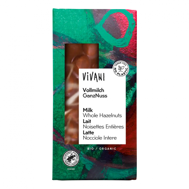  Vivani Melkesjokolade/Hasselnøtt ØKO 100g i gruppen Råvarer & Drikke / Godteri og sjokolade / Sjokolade og bars hos Rawfoodshop Scandinavia AB (21962)