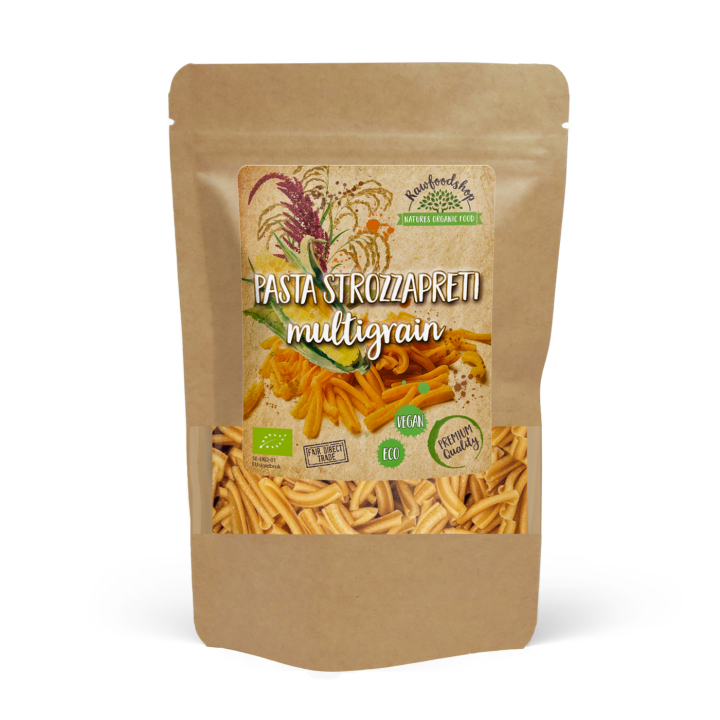 Pasta Strozzapreti Flere korn ØKO 250g i gruppen Råvarer & Drikke / Spiskammer / Pasta og nudler hos Rawfoodshop Scandinavia AB (22265-1)