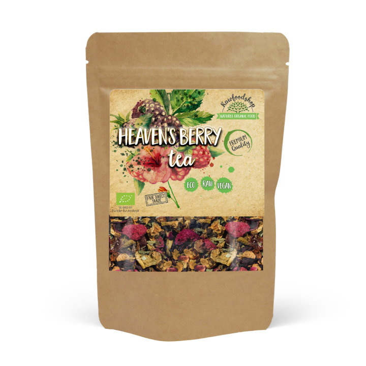 Heaven's Berry Te ØKO 50g i gruppen Råvarer & Drikke / Drikkevarer / Te hos Rawfoodshop Scandinavia AB (402275)