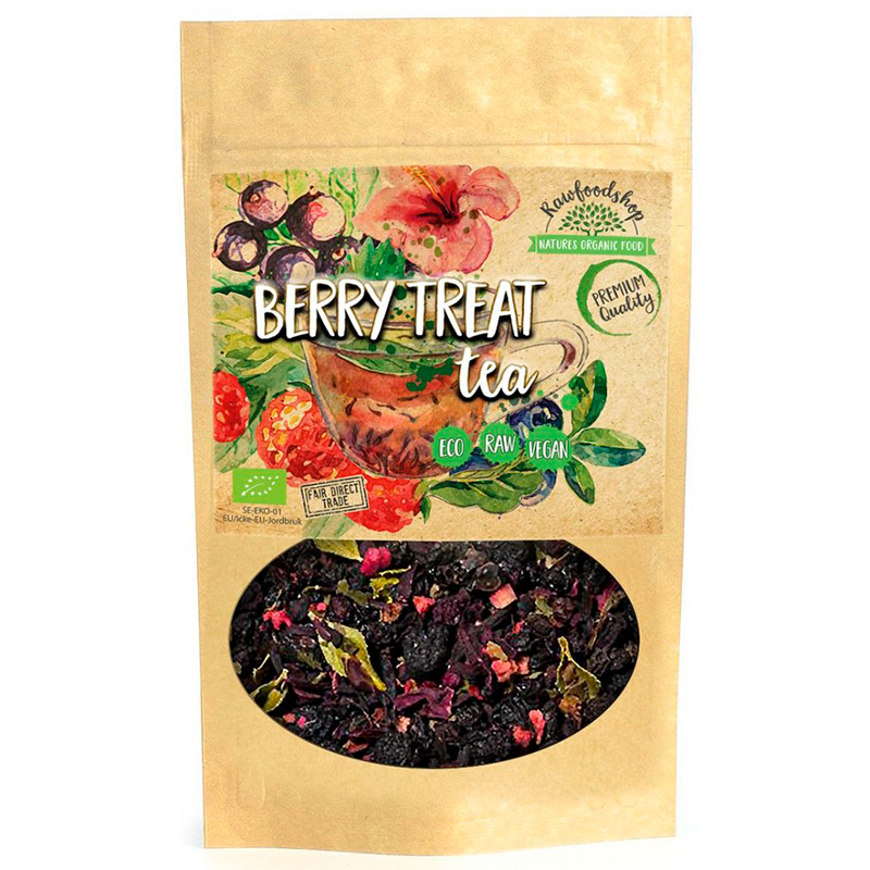 Berry Treat Tea ØKO 100G i gruppen Råvarer & Drikke / Drikkevarer / Te hos Rawfoodshop Scandinavia AB (40231)