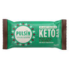 Pulsin Ketobar Mint Chocolate & Peanut 50g i gruppen Råvarer & Drikke / Godteri og sjokolade / Sjokolade og bars hos Rawfoodshop Scandinavia AB (4098)