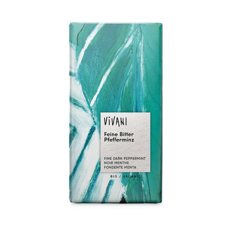 Vivani Chocolate Dark Mint ØKO 100g i gruppen Råvarer & Drikke / Godteri og sjokolade / Sjokolade og bars hos Rawfoodshop Scandinavia AB (4503)