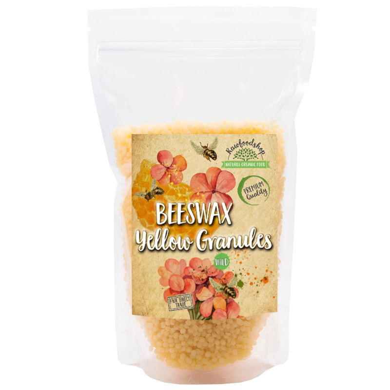 Bivoks gule granuler vill 100G i gruppen Hud & Kropp / Naturlig DIY / Voks og såpe hos Rawfoodshop Scandinavia AB (5020231)