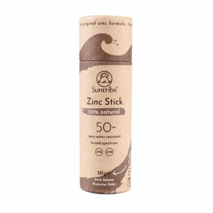 Suntribe All Natural Zinc Sun Stick SPF50 Mud Tint 30g i gruppen Kroppspleie / Ferdige produkter / Ansiktspleie hos Rawfoodshop Scandinavia AB (7350097210176)
