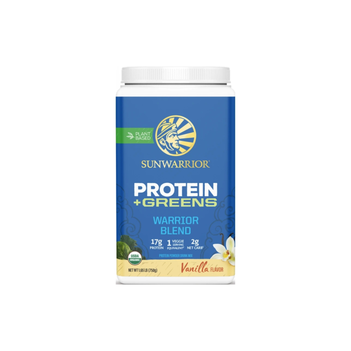 Warrior Blend Protein + Greens Vanilla ØKO 750g i gruppen Råvarer & Drikke / Helsekost / Proteinpulver hos Rawfoodshop Scandinavia AB (79754)