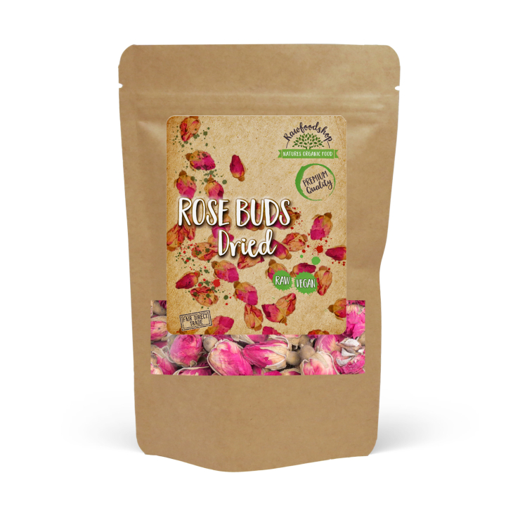 Roseknopper Tørkede 125g i gruppen Råvarer & Drikke / Baking / Spiselige blomster hos Rawfoodshop Scandinavia AB (82432125)