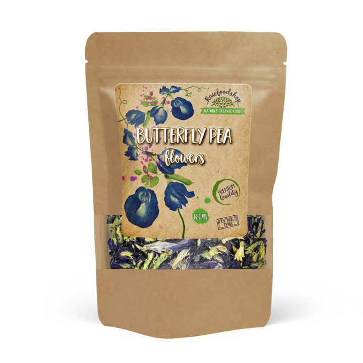 Butterfly Pea Flowers 125g i gruppen Råvarer & Drikke / Baking / Spiselige blomster hos Rawfoodshop Scandinavia AB (82434125)