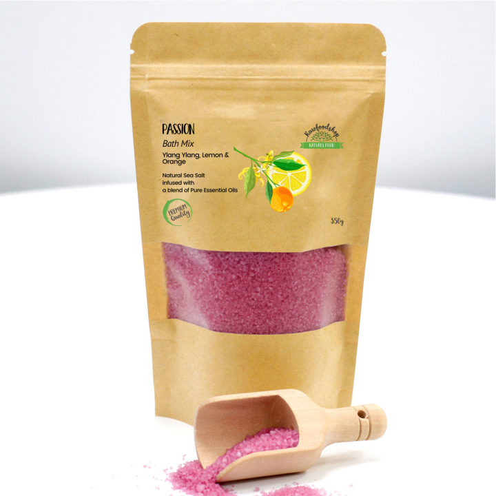 Badesalt Passion 350g i gruppen Hud & Kropp / Ferdige produkter / Hudpleie hos Rawfoodshop Scandinavia AB (ABPCUL04)