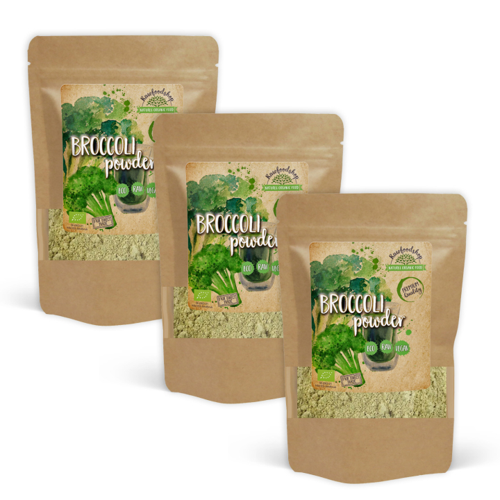 Brokkolipulver ØKO 250g x 3 pakker i gruppen Råvarer & Drikke / Helsekost / Grønne Pulver hos Rawfoodshop Scandinavia AB (BKP25-SET3)