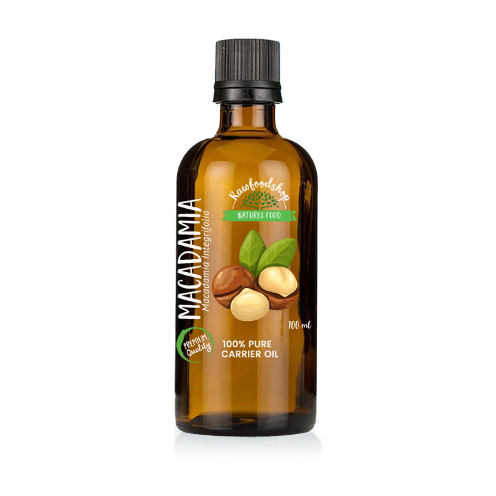 Macadamiaolje 100ml i gruppen Hud & Kropp / Naturlig DIY / Vegetabilske oljer hos Rawfoodshop Scandinavia AB (BOUL111)