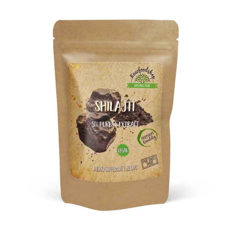 Shilajit Extract 500mg 60 kapsler i gruppen Kosttilskudd / Mineraler / Andre mineraler hos Rawfoodshop Scandinavia AB (CAPSHI60)