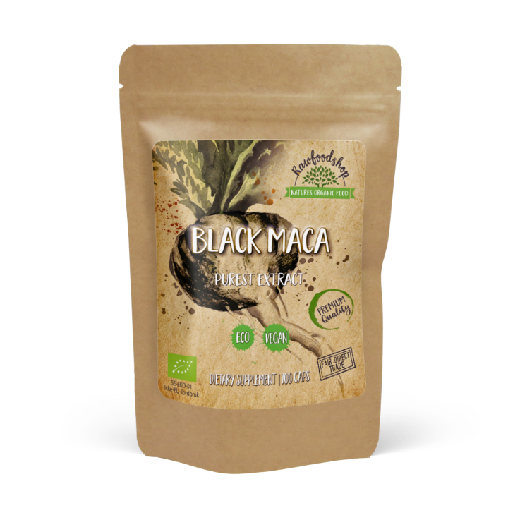 Black Maca ØKO 500mg 100 kapsler i gruppen Kosttilskudd / Urter & Planter / Maca & Ginseng hos Rawfoodshop Scandinavia AB (CAPSMA100)