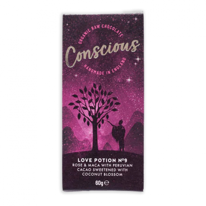 Love Potion No.9 Chocolate Bar ØKO 60g i gruppen Råvarer & Drikke / Godteri og sjokolade / Sjokolade og bars hos Rawfoodshop Scandinavia AB (CC1)