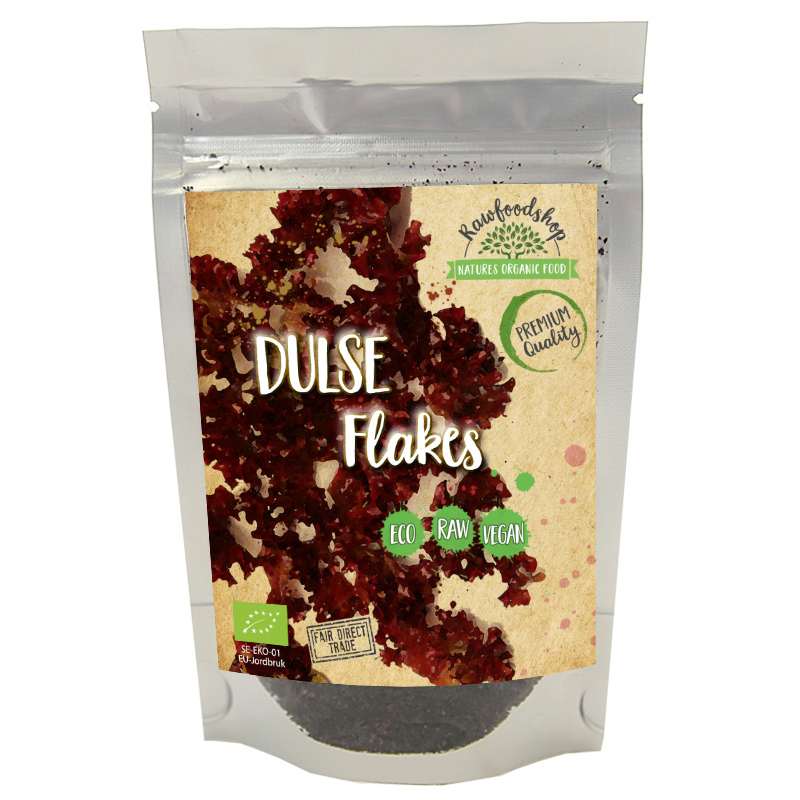 Dulse Flakes ØKO 125g i gruppen Råvarer & Drikke / Helsekost / Alger & Tang hos Rawfoodshop Scandinavia AB (DULF1)