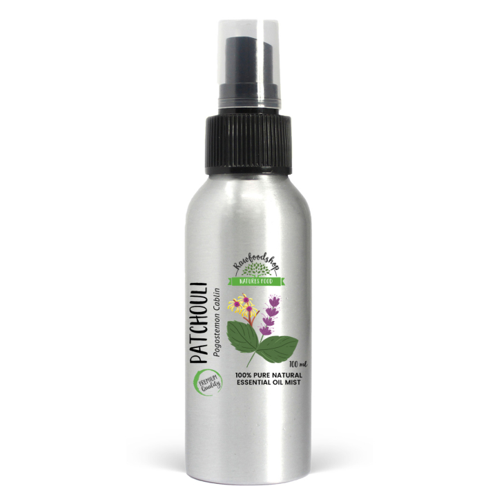 Patchouli Romspray 100ml i gruppen Hjem & Sjel / Rent hjem / Romduft hos Rawfoodshop Scandinavia AB (EOMUL-01)