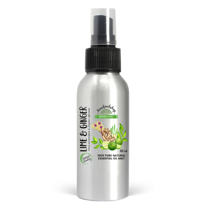 Lime & Ingefær Romspray 100ml i gruppen Hjem & Sjel / Rent hjem / Romduft hos Rawfoodshop Scandinavia AB (EOMUL-06)