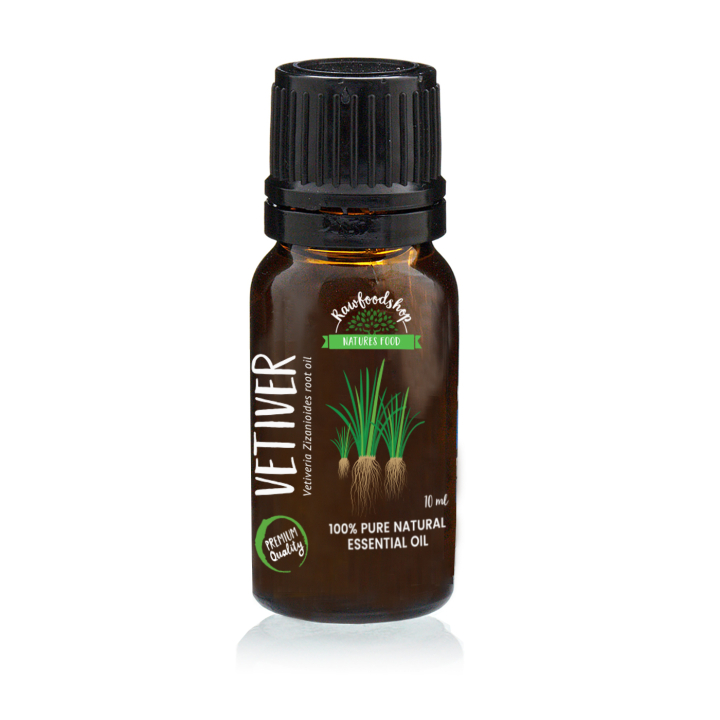 Vetiver Eterisk Olje 10ml i gruppen Hud & Kropp / Naturlig DIY / Essensielle oljer hos Rawfoodshop Scandinavia AB (EOUL-54)