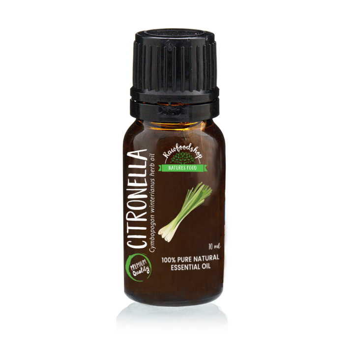 Citronella Eterisk Olje 10ml i gruppen Hud & Kropp / Naturlig DIY / Essensielle oljer hos Rawfoodshop Scandinavia AB (EOUL20)