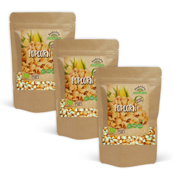 Popcorn ØKO 1kg x 3 pakker i gruppen Råvarer & Drikke / Spiskammer / Ris og bygg hos Rawfoodshop Scandinavia AB (FRO141-SET3)