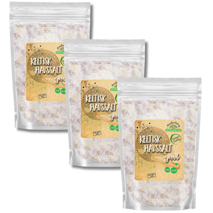 Celtic Havsalt Grovt 1kg x 3 pakker i gruppen Råvarer & Drikke / Spiskammer / Krydder / Salter hos Rawfoodshop Scandinavia AB (GS0041-SET3)