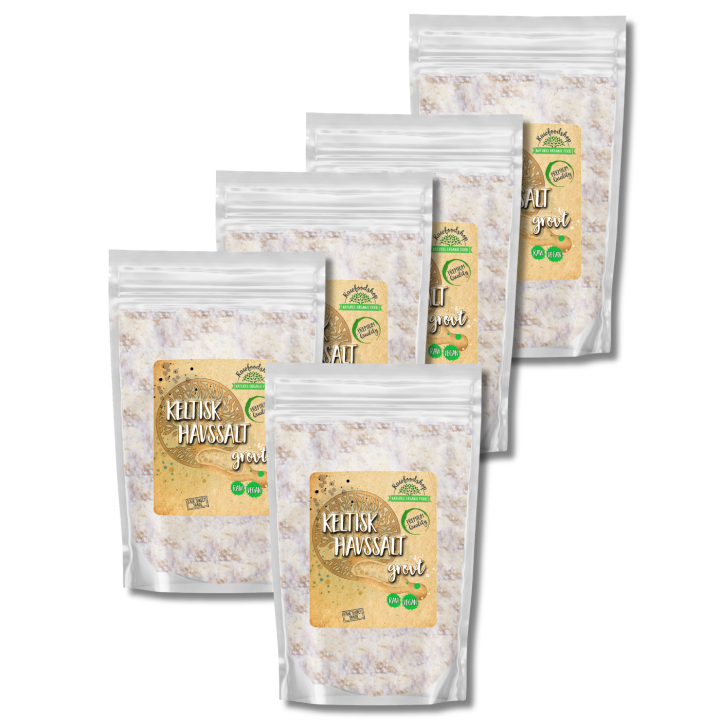 Celtic Havsalt Grovt 1kg x 5 pakker i gruppen Råvarer & Drikke / Spiskammer / Krydder / Salter hos Rawfoodshop Scandinavia AB (GS0041-SET5)