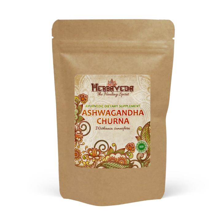 Ashwagandha Churna ØKO 125g i gruppen Kosttilskudd / Urter & Planter / Urter hos Rawfoodshop Scandinavia AB (HERBA18)