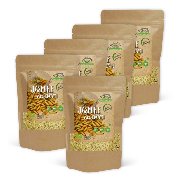 Jasmine Brun Ris ØKO 1kg x 5 pakker i gruppen Råvarer & Drikke / Spiskammer / Ris og bygg hos Rawfoodshop Scandinavia AB (JRB501-SET5)