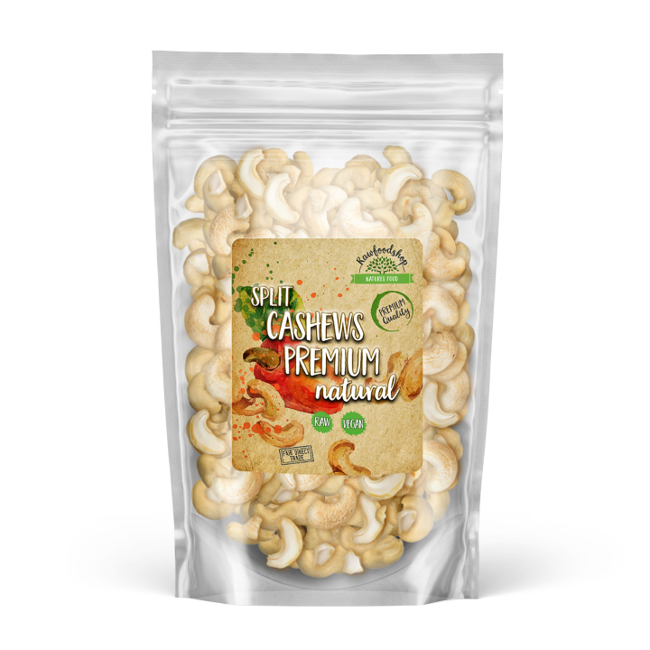 Cashewnøtter Delt Premium RAW 1kg i gruppen Råvarer & Drikke / Nøtter / Cashewnøtter hos Rawfoodshop Scandinavia AB (K17191-1)