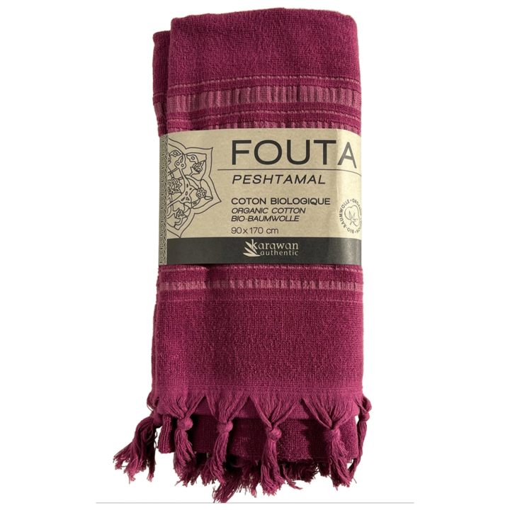 Fouta Ametyst i Økologisk Bomull 90x170cm i gruppen Kroppspleie / Ferdige produkter hos Rawfoodshop Scandinavia AB (KFO9AM)