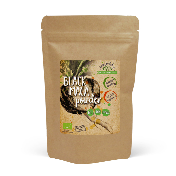 Maca Pulver Svart ØKO 250g i gruppen Kosttilskudd / Urter & Planter / Maca & Ginseng hos Rawfoodshop Scandinavia AB (MACA01)