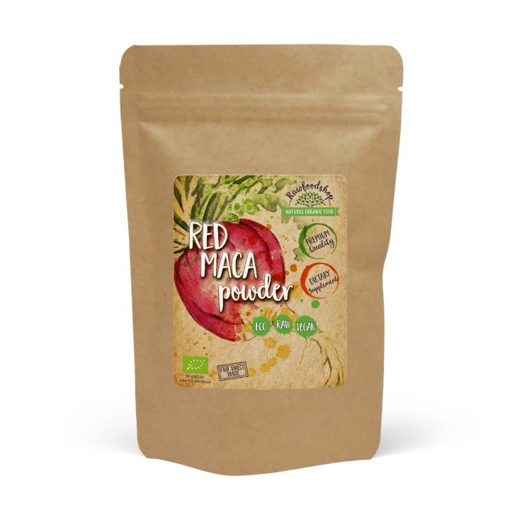 Maca Pulver Rød ØKO 250g i gruppen Kosttilskudd / Urter & Planter / Maca & Ginseng hos Rawfoodshop Scandinavia AB (MACA02)