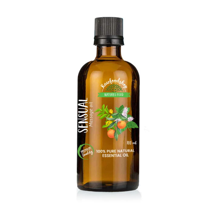 Sensual Massage Oil 100ml i gruppen Hud & Kropp / Naturlig DIY / Essensielle oljer hos Rawfoodshop Scandinavia AB (MOLUL-02)