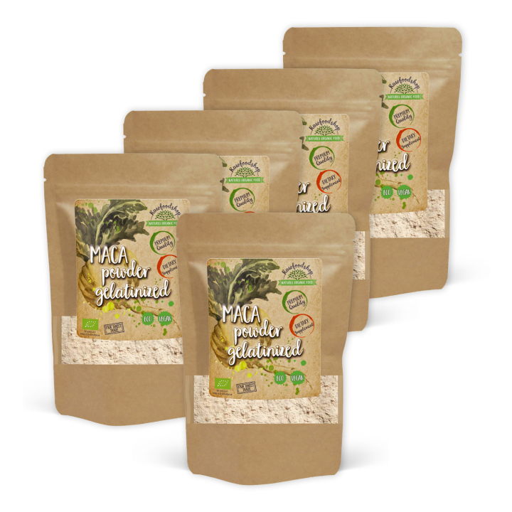 Maca Pulver Gelatinisert 5: 1 ØKO 250g x 5 pakker i gruppen Kosttilskudd / Urter & Planter / Maca & Ginseng hos Rawfoodshop Scandinavia AB (MPG25-SET5)