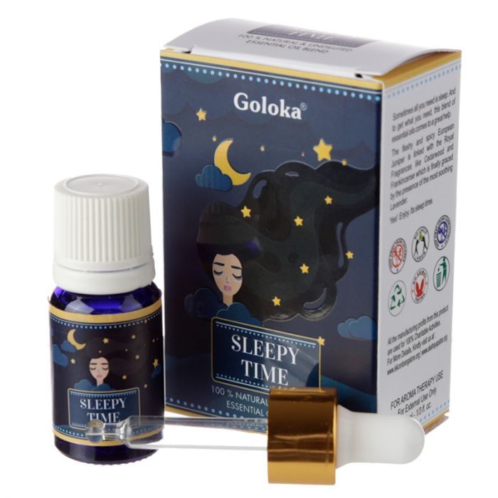 Goloka Blend Essential Oil Sleepy Time 10ml i gruppen Hjem & Sjel / Stemning & duft / Duftolje hos Rawfoodshop Scandinavia AB (OILB01)