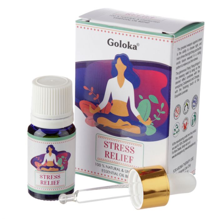 Goloka Blend Essential Oil Stress Relief 10ml i gruppen Hjem & Sjel / Stemning & duft / Duftolje hos Rawfoodshop Scandinavia AB (OILB03)