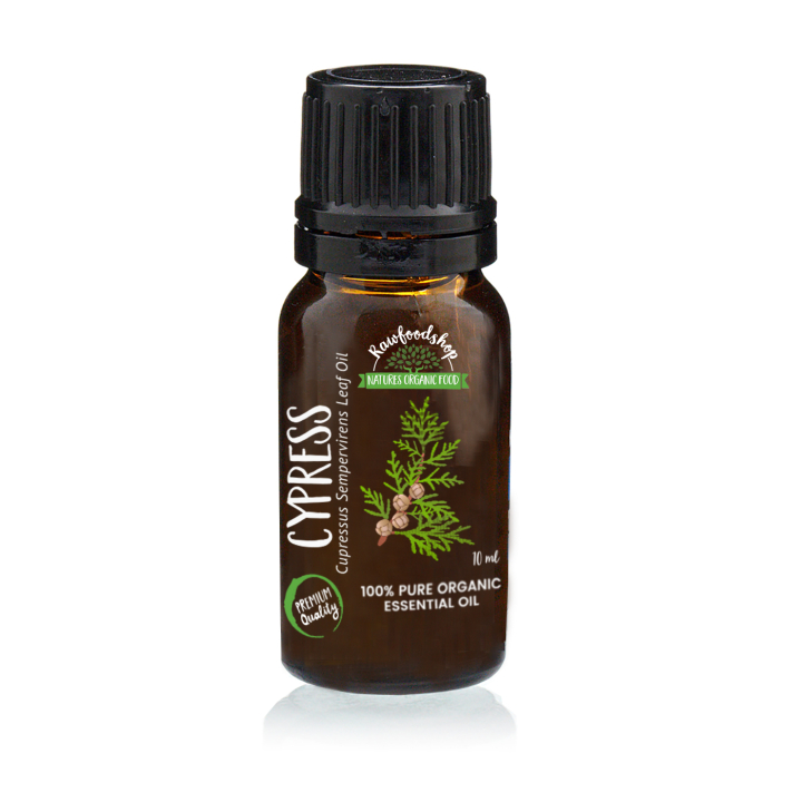 Cypress Eterisk Olje ØKO 10ml i gruppen Hud & Kropp / Naturlig DIY / Essensielle oljer hos Rawfoodshop Scandinavia AB (ORGEOUL-16)