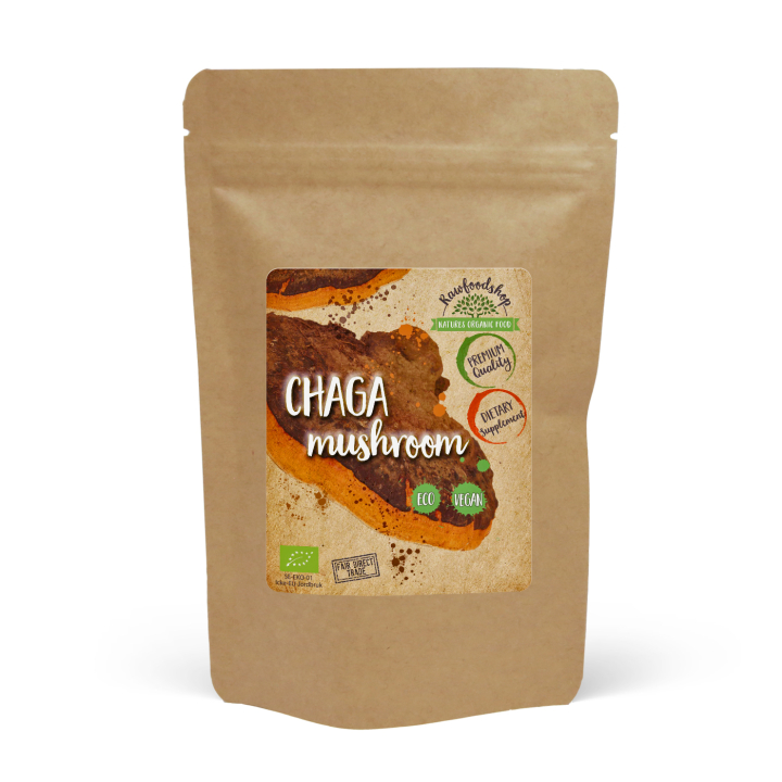 Chaga Pulver ØKO 125g i gruppen Kosttilskudd / Urter & Planter / Sopp hos Rawfoodshop Scandinavia AB (RAW00204)