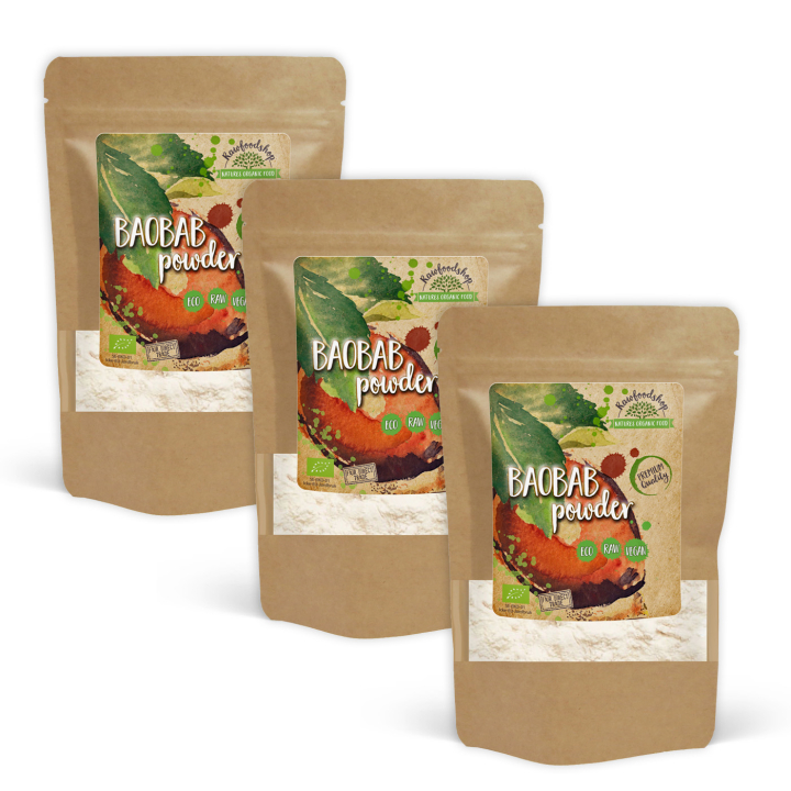 Baobab pulver ØKO 250g	x 3 pakker i gruppen Råvarer & Drikke / Frukt og bær / Baobab hos Rawfoodshop Scandinavia AB (RAW00B250-SET3)