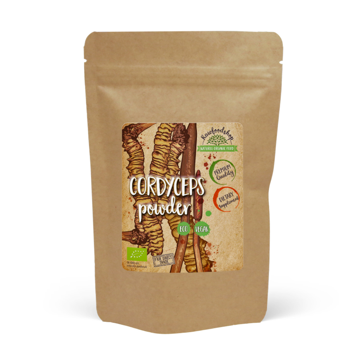 Cordyceps Pulver ØKO 125g i gruppen Kosttilskudd / Urter & Planter / Sopp hos Rawfoodshop Scandinavia AB (RAW087)