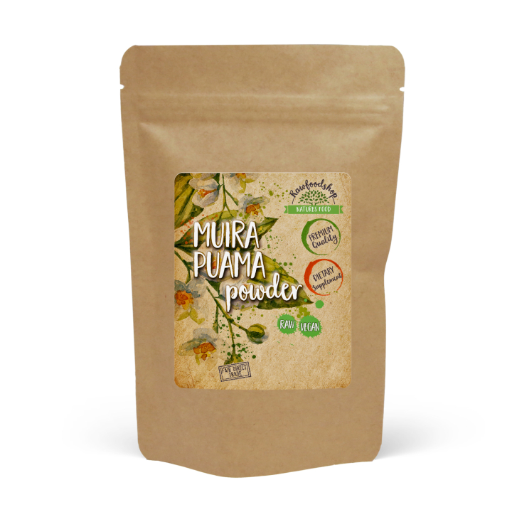 Muira Puama Pulver 125g i gruppen Helse / Urter, alger & sopp / Urter hos Rawfoodshop Scandinavia AB (RAW89)