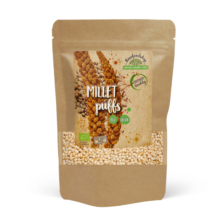 Puffet Hirse ØKO 500g i gruppen OUTLET 20-80% / Baking 20-50% / Baking 30% hos Rawfoodshop Scandinavia AB (RAW988909071)