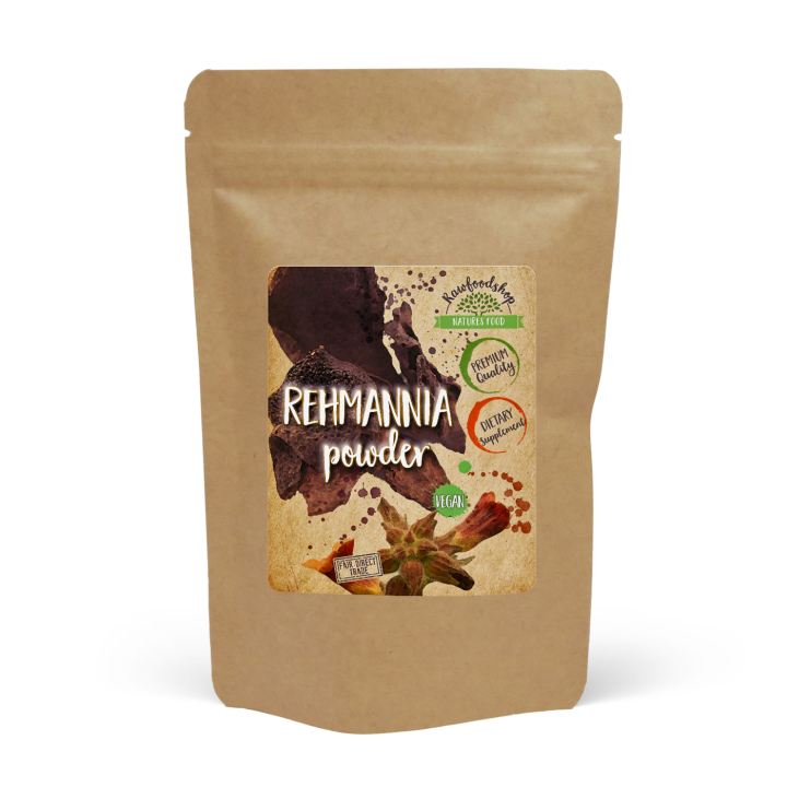 Rehmannia Pulver 125g i gruppen Helse / Urter, alger & sopp / Urter hos Rawfoodshop Scandinavia AB (RAWORT002)