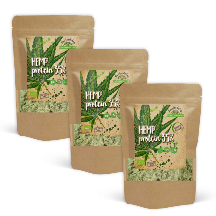 Hampaprotein 35% ØKO 1kg x 3 pakker i gruppen Råvarer & Drikke / Helsekost / Proteinpulver hos Rawfoodshop Scandinavia AB (RAWPRO351-SET3)