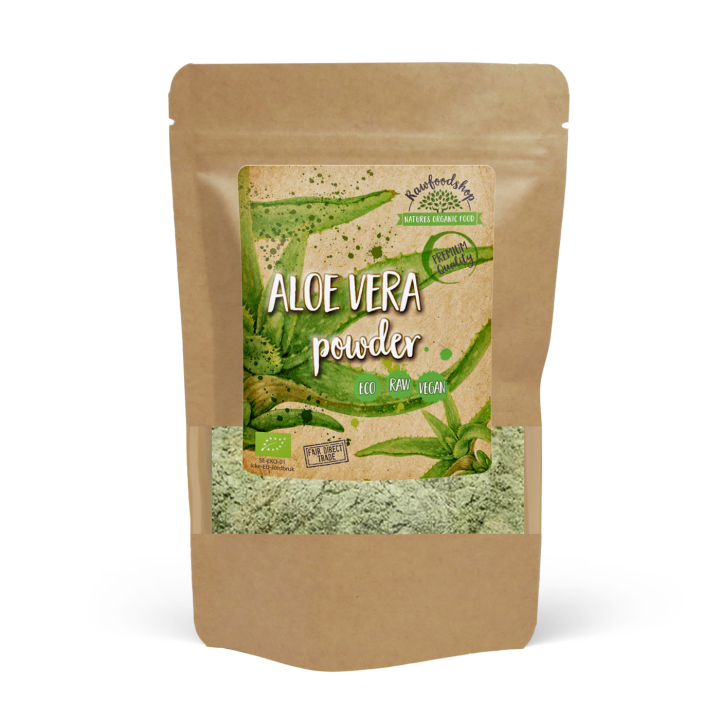 Aloe Vera Pudder ØKO 100g i gruppen Råvarer & Drikke / Helsekost / Grønne Pulver hos Rawfoodshop Scandinavia AB (RAWPUL0033)